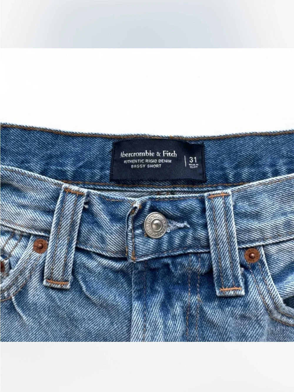 Abercrombie & Fitch Faded Blue Denim Shorts